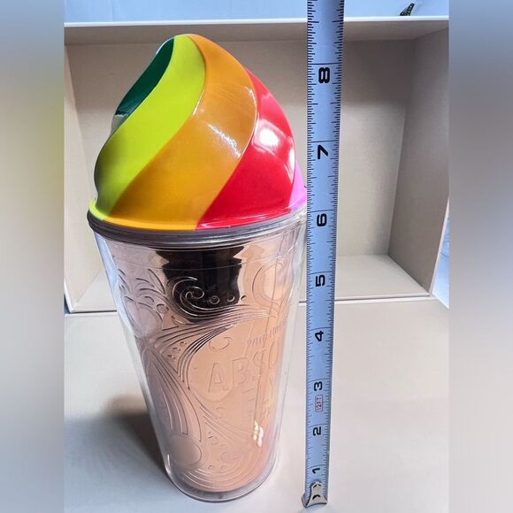 Absolut Elyx Rainbow Drinking Cup Tumbler Reusable Barware Copper with Lid - Picture 4 of 8